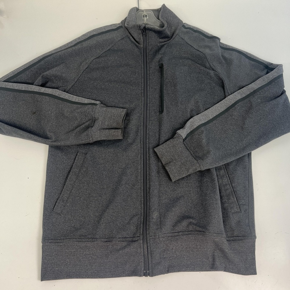 Lululemon Athletica Kung Fu II‎ Jacket Mens XL Gray Full Zip Stand Collar